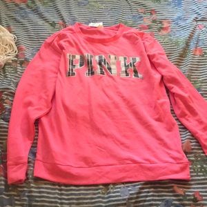 Pink crew neck sweater